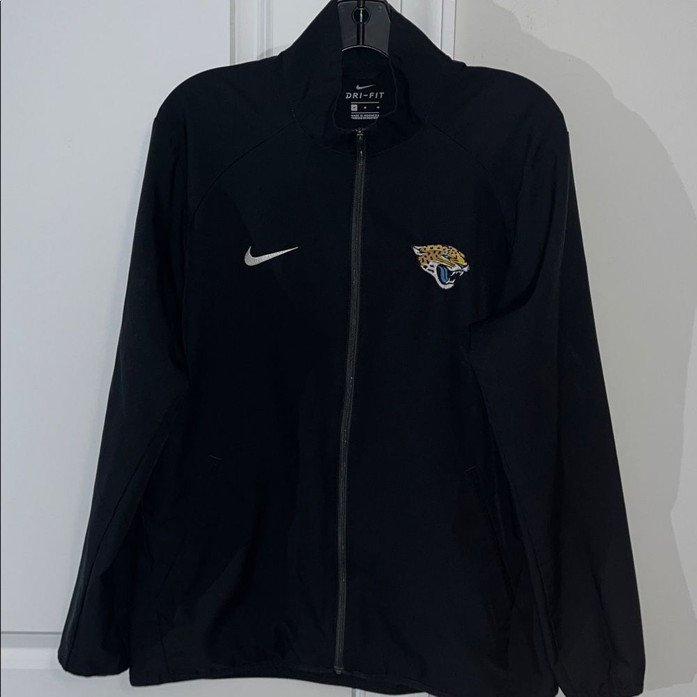 Jacksonville Jaguars Black NFL Full Zipper Nike Dri Fit Wind Golf Mens Jacket M